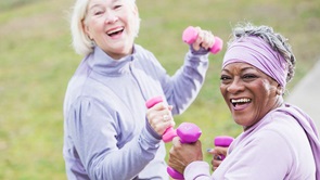 two older woman working out 