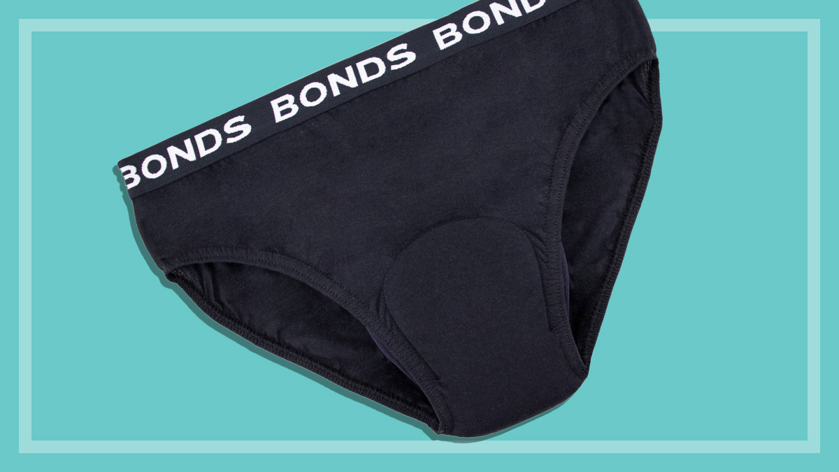 Bonds Bloody Comfy Period Undies Bikini Brief, Moderate, Grey Marle - Briefs