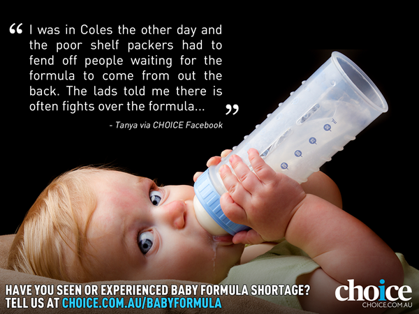 Infant formula shortage - CHOICE